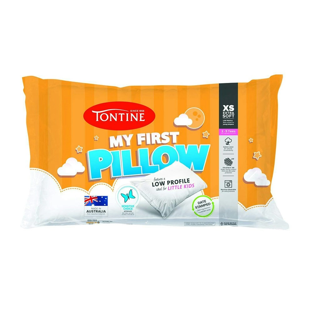 Tontine 46x72cm Im Your First Extra Soft Cotton Pillow Kids/Children 2-5yrs WHT