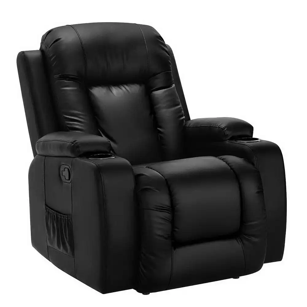 Electric Massage Chair Recliner Luxury Lounge Sofa Armchair Heat Leather