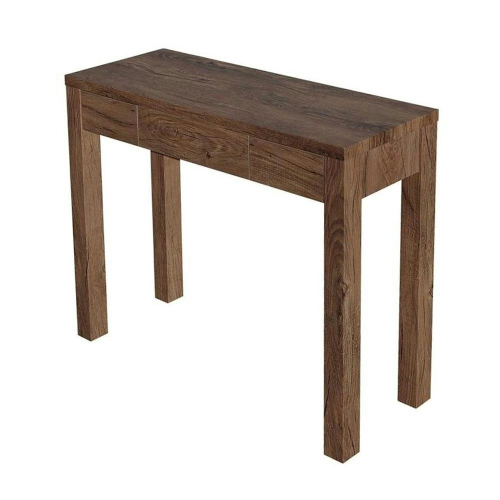 Karen Rectangular Wooden Hall Console Table - Antique Oak