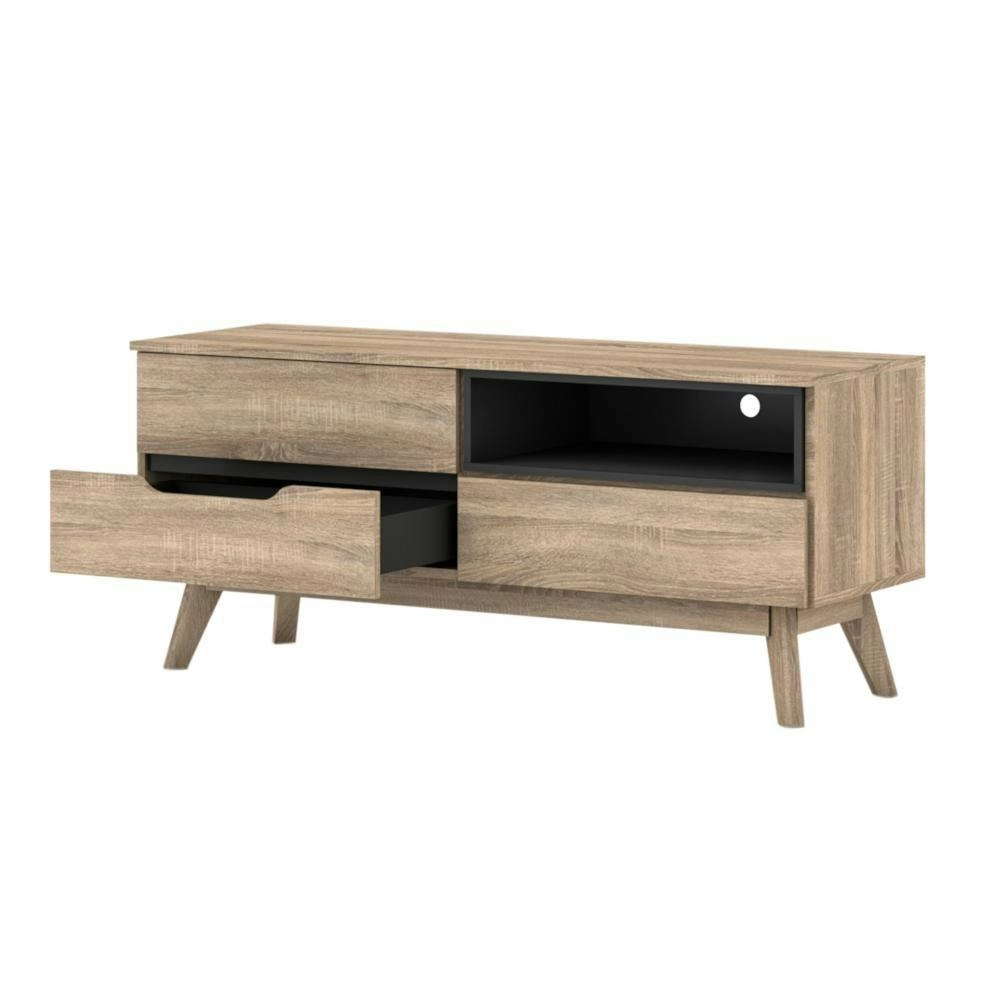 Chase Scandinavian TV Stand Cabinet Entertainment Unit 1.2m - Oak