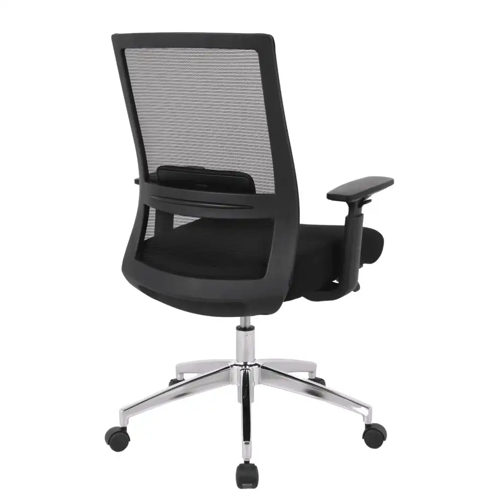 Marrett Mesh Back Fabric Seat Task Office Desk Chair - Black