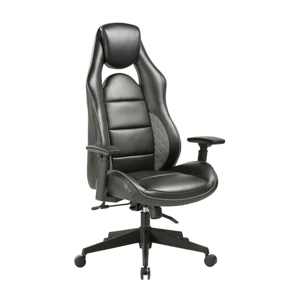 Maestro Furniture Beckson High Back Bonded Leather Executive Manager Office Computer Working Chair - Black