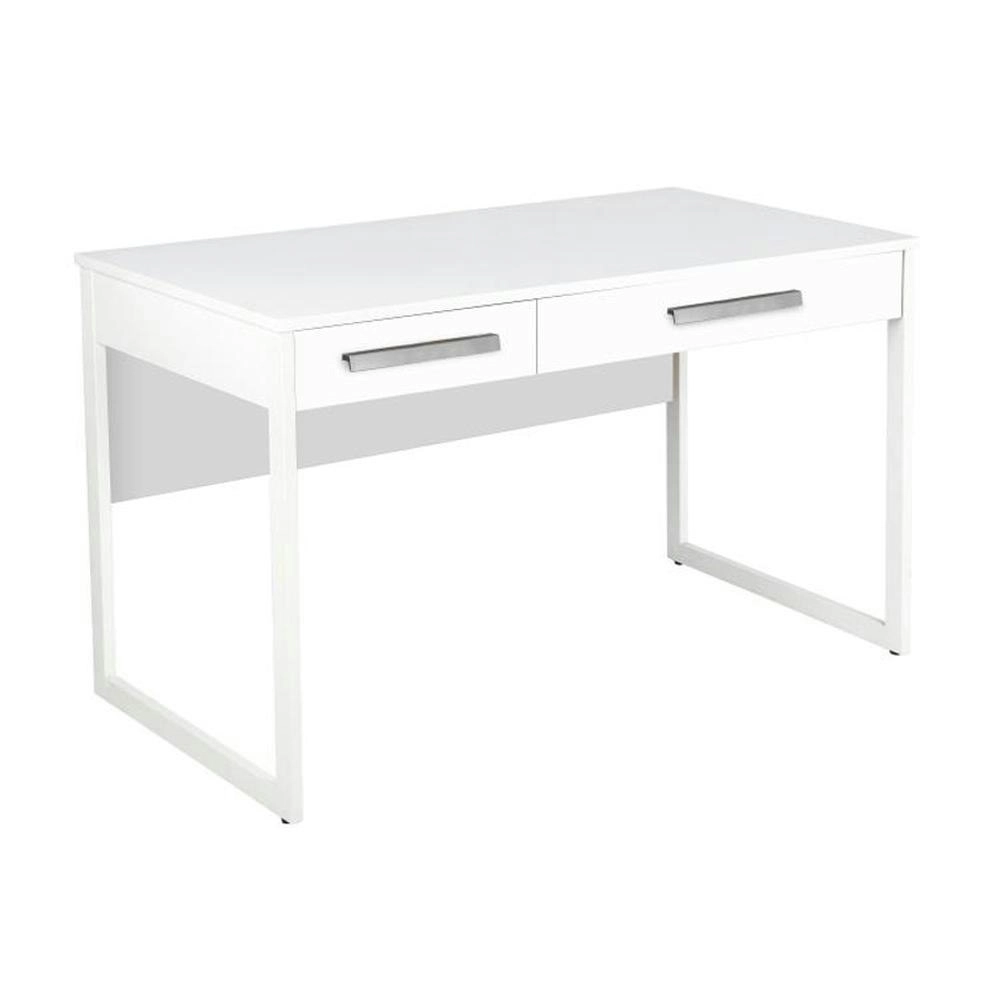 Maestro Furniture Ashley Computer Study Writing Home Office Desk W/ 2-Drawers - White