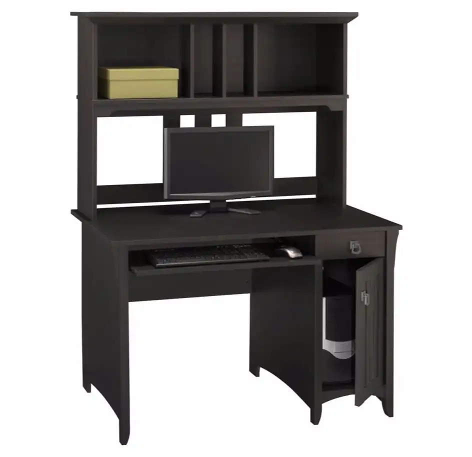 Maestro Furniture Salinas Study Computer Office Task Desk With Hutch - 120cm - Vintage Black