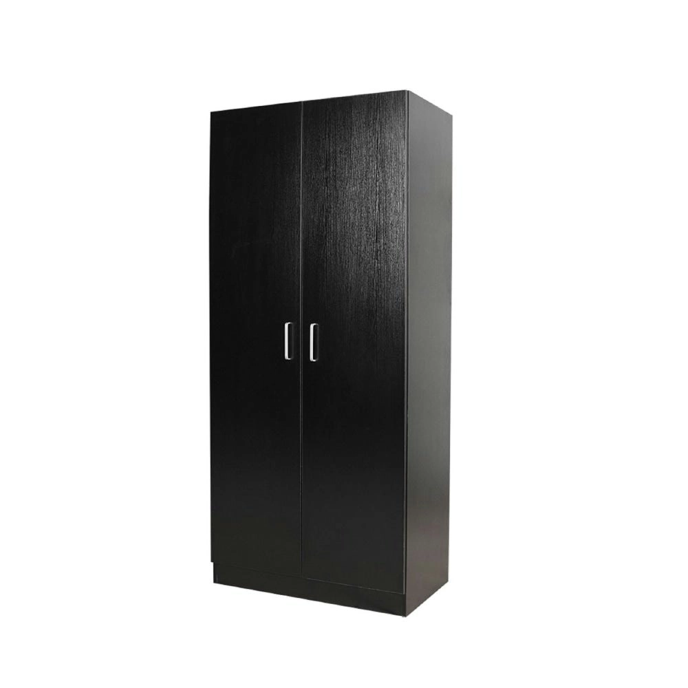 Design Square Modern 2-Door Multi-Purpose 5-Tier Cupboard Pantry Storage Cabinet - Black