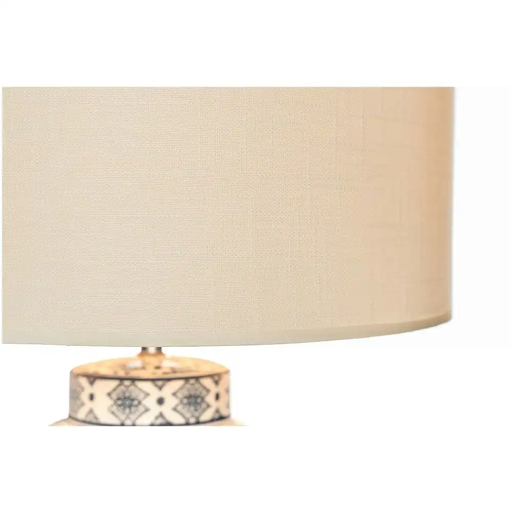 Damian Oriental Ceramic Base Table Desk Lamp White Shade