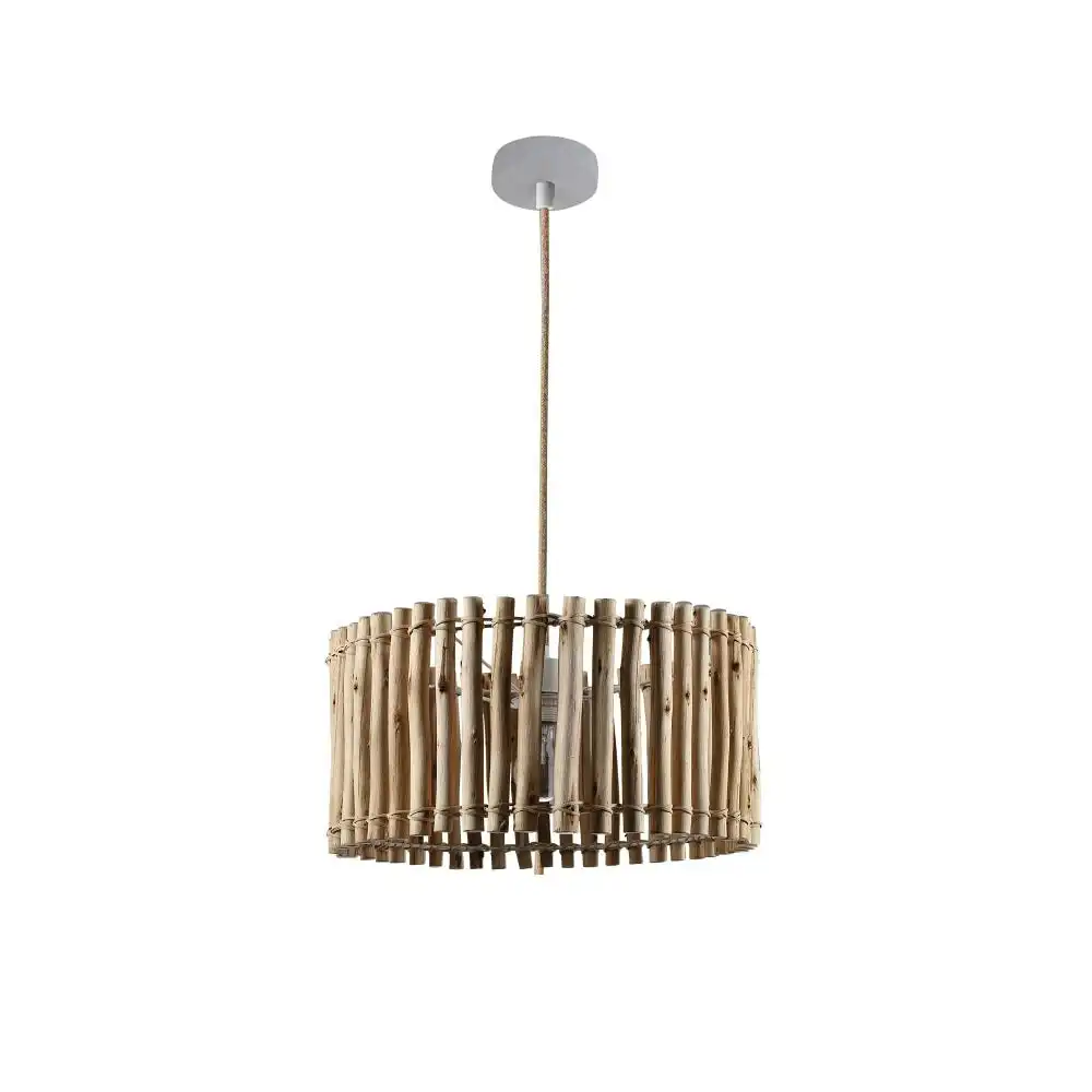 Hazelton Timber Shade Pendant Lamp Light Natural