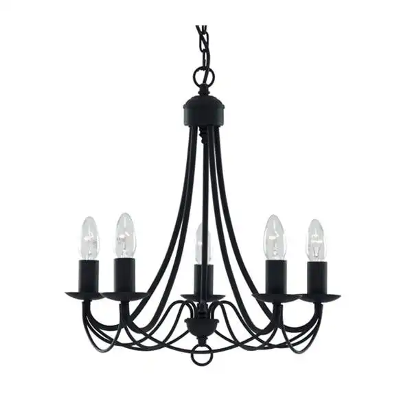 Solaris Modern Luxury Chandelier Light Pendant Lamp - Black