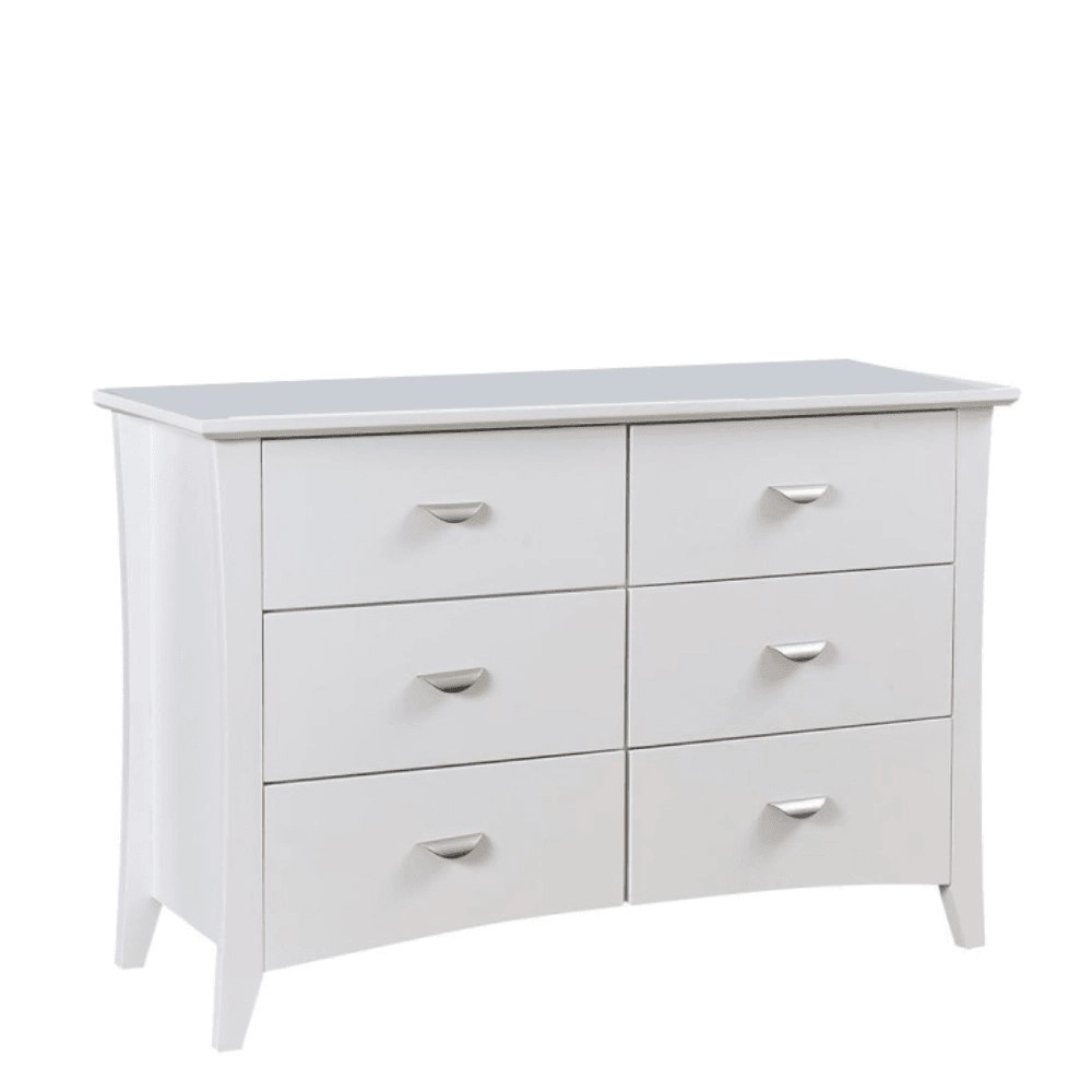 Our Home Celeste Hampton Solid Wooden Chest Of 6-Drawers Dresser Sideboard - White