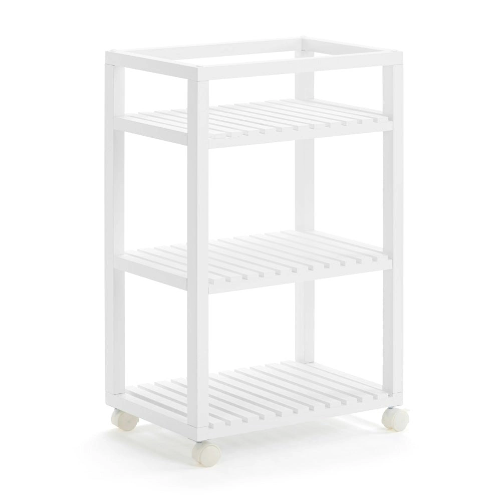 Design Square Amy Kitchen Trolley 3-Shelf Storage - White