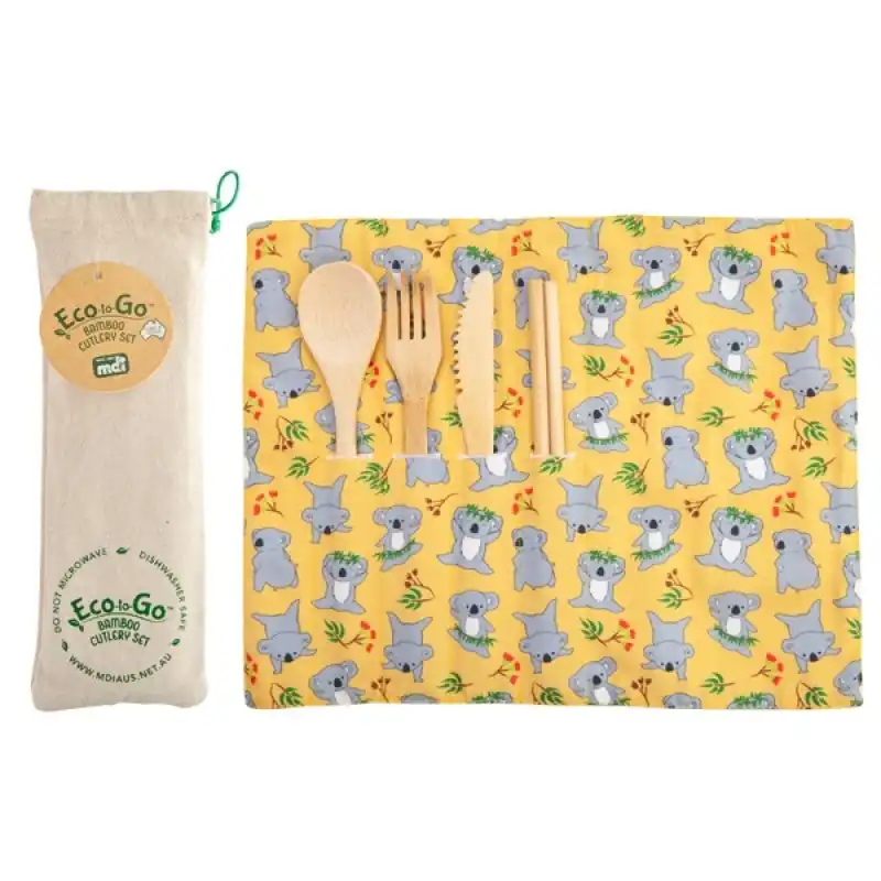 Koala Eco to Go Bamboo Cutlery Set