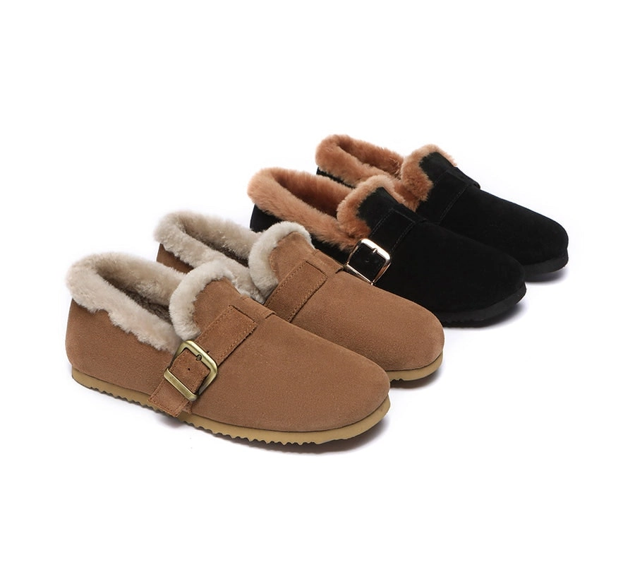 UGG Australian Shepherd Shearling Lined Suede Loafer Women Mona