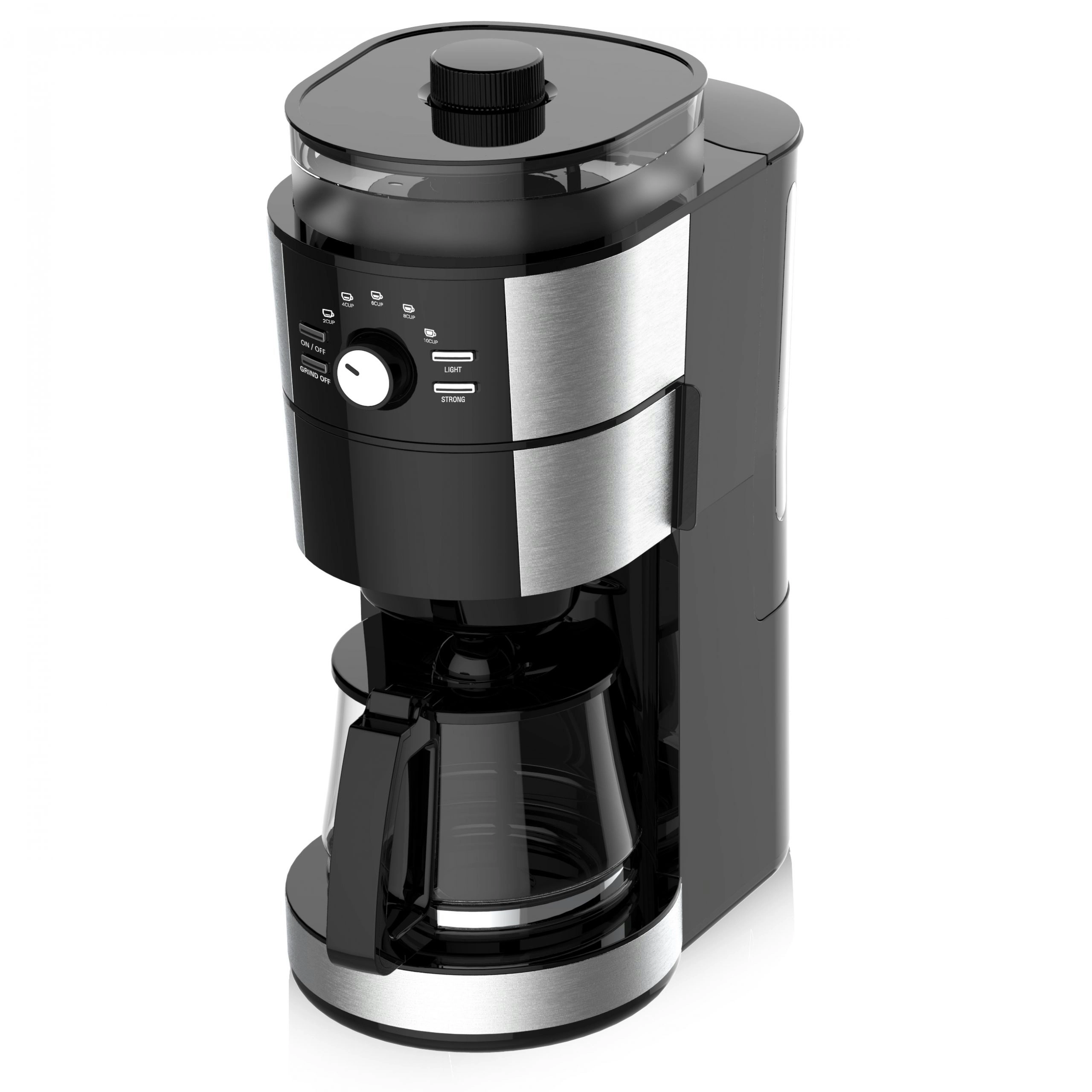 TODO Grind and Brew Coffee Machine Conical Grinder Drip Coffee 1.25L 1000W