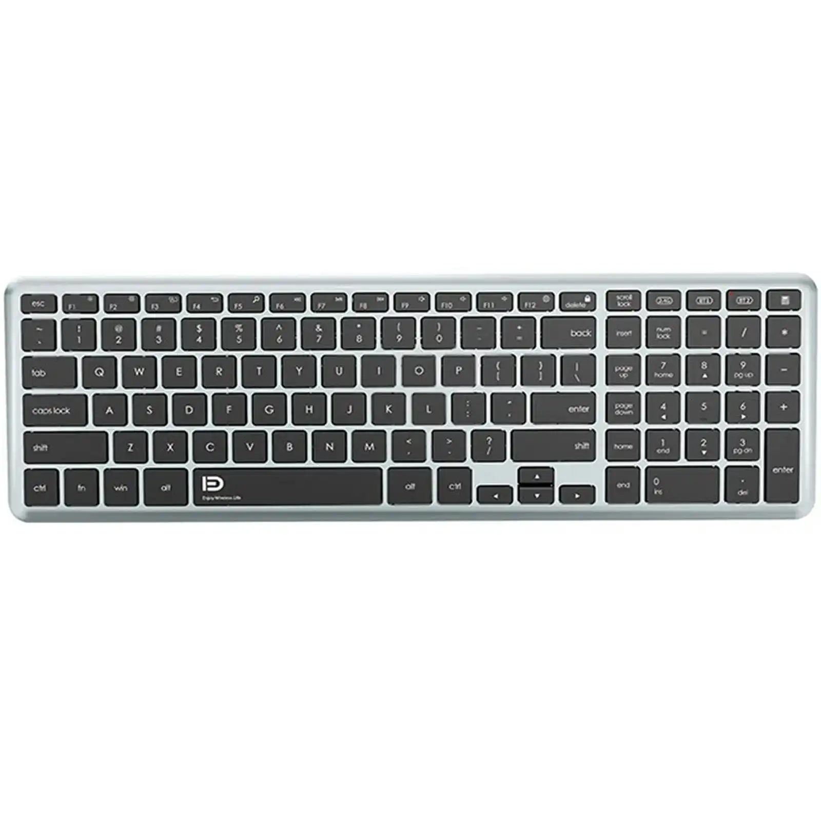 TODO Bluetooth Wireless Keyboard Mac Windows Android 2.4G USB DUAL BT 3.0 5.0 - Black Silver