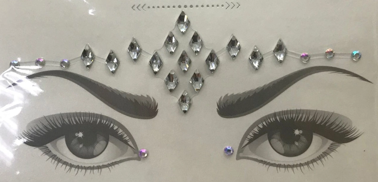 Adhesive Face Gems Body Rhinestone Jewel Diamontes Party Body Glitter Sticker Tattoo III-011