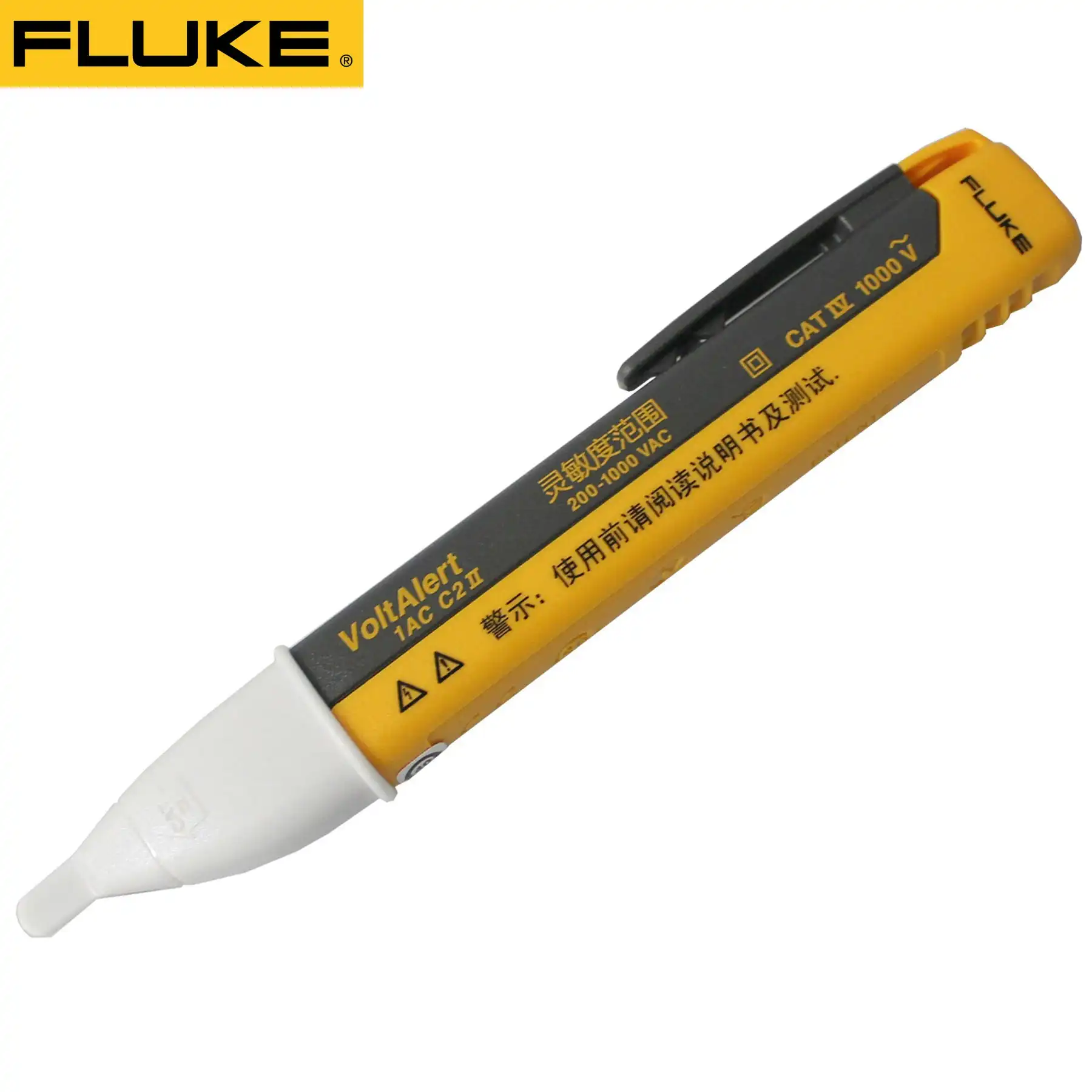 Fluke Volt Alert 200-1000V Ac Voltage Tester Led Beeping + Led Light Cat Iv 1Ac-2Cii