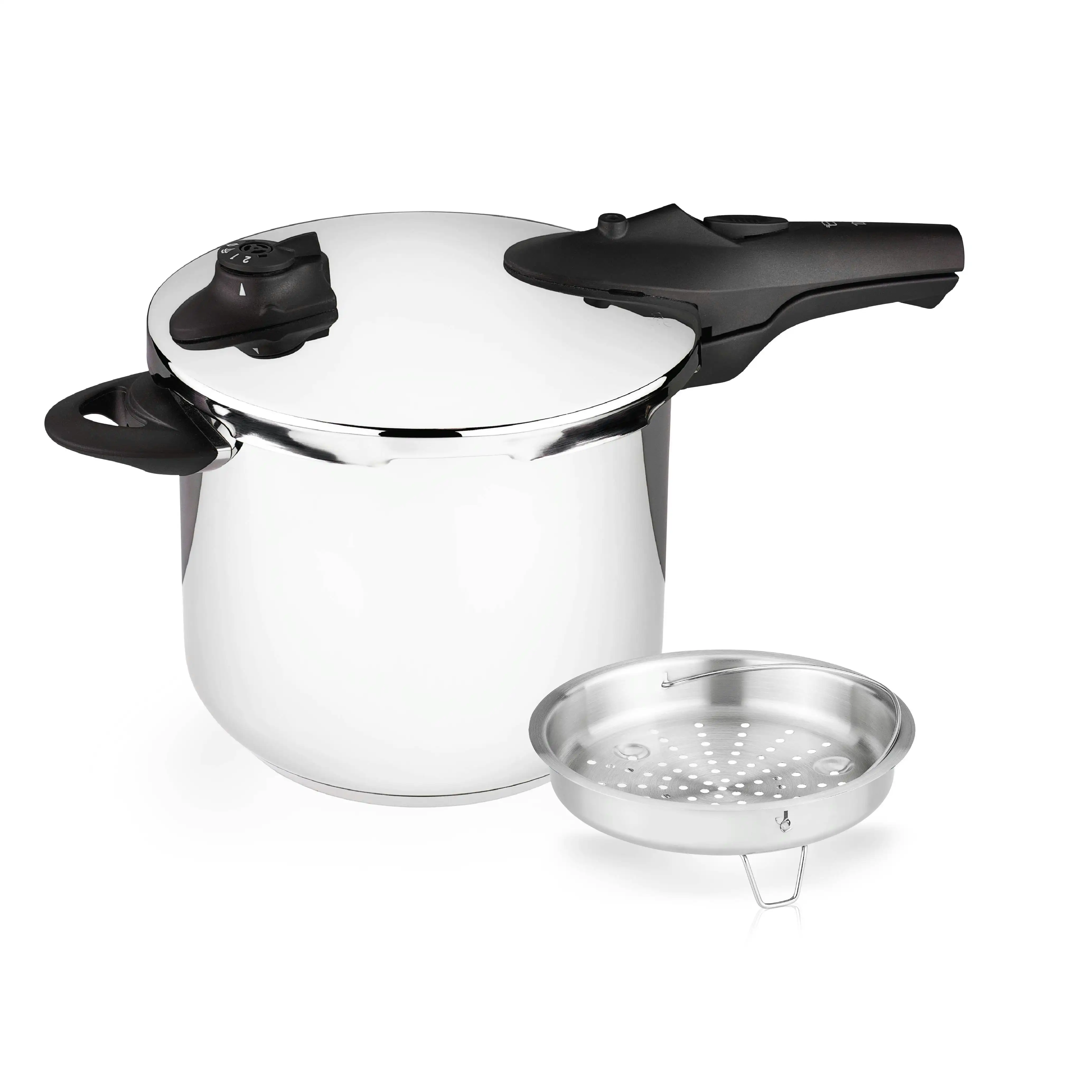 Tramontina Pressure Cooker with Steamer Basket, 6L