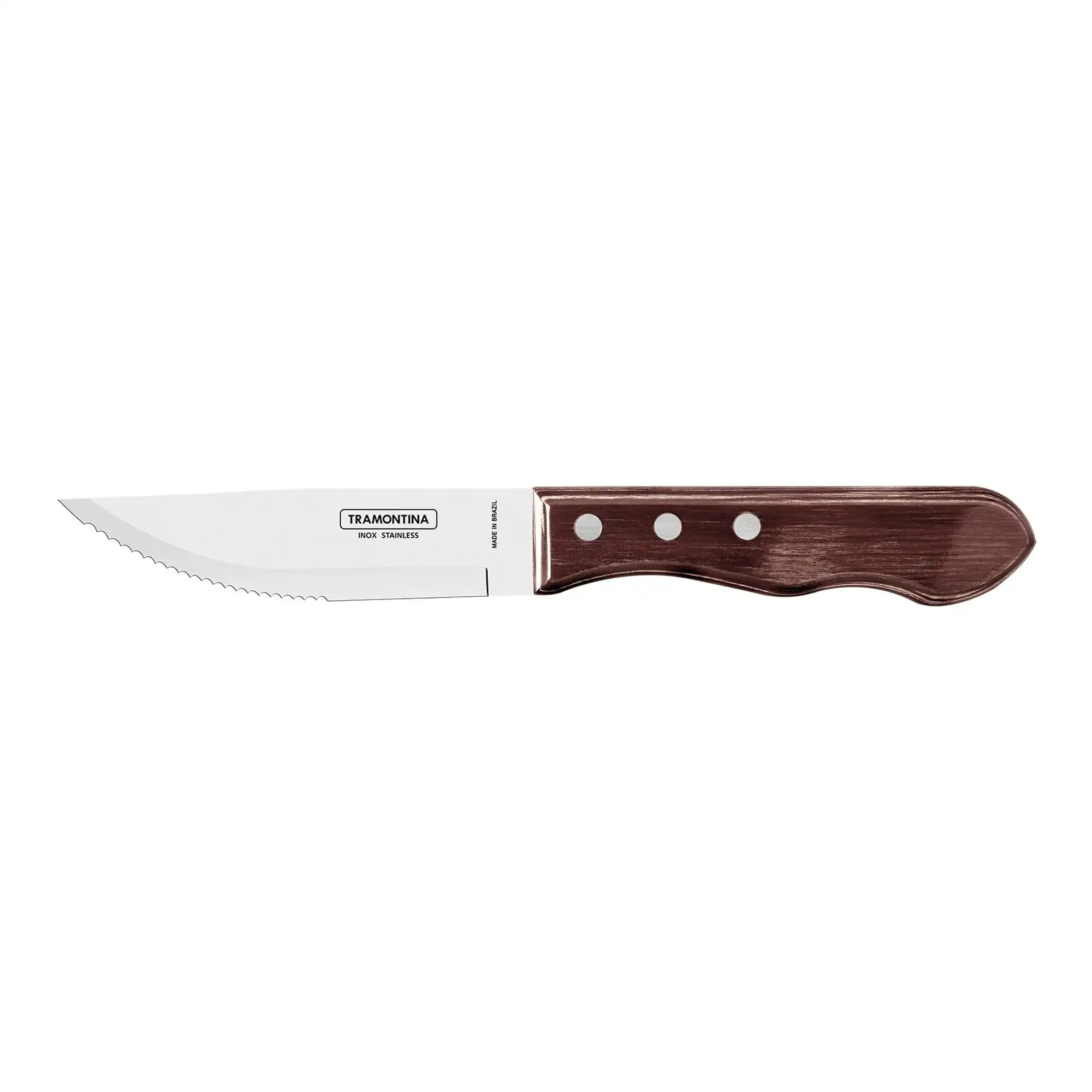 Tramontina Churrasco Jumbo Steak Knife Set, Polywood Brown