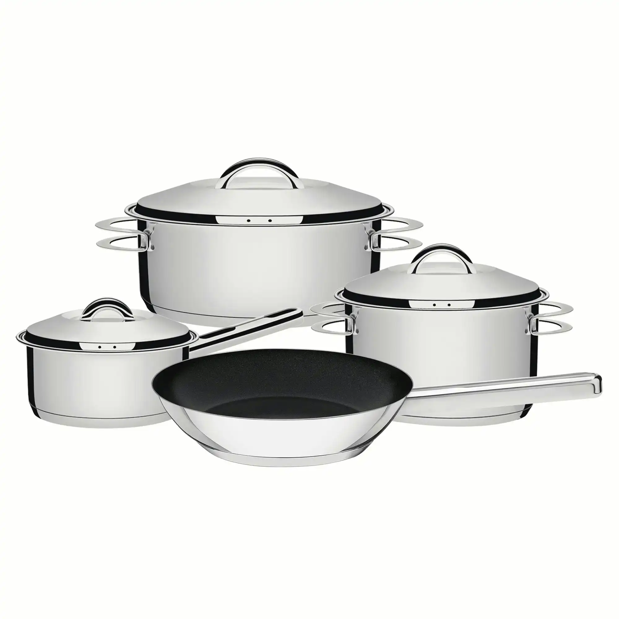 Tramontina Solar Premium Stainless Steel Cookware Set, 4Pc