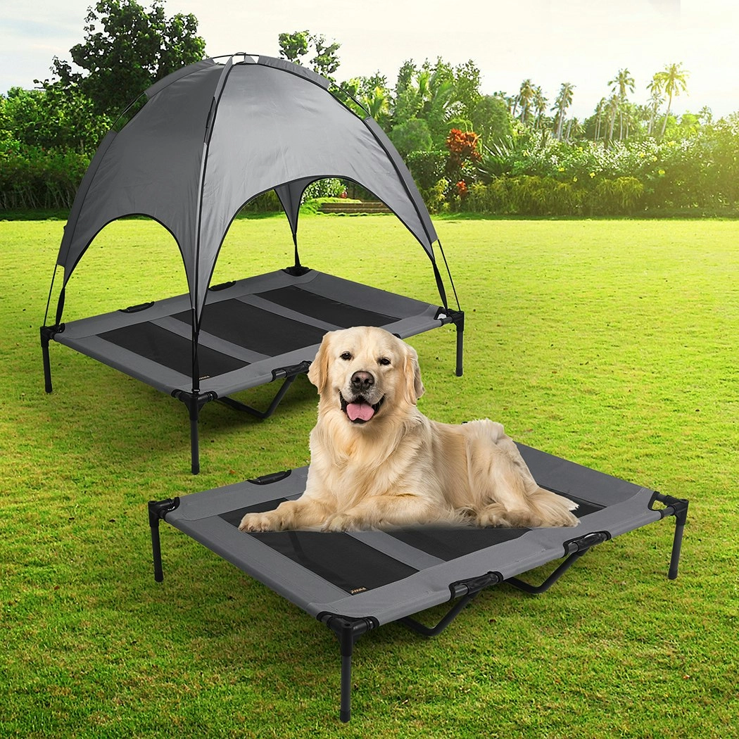 Pawz Pet Trampoline Bed Dog Cat Elevated Hammock With Canopy Raised Heavy XL