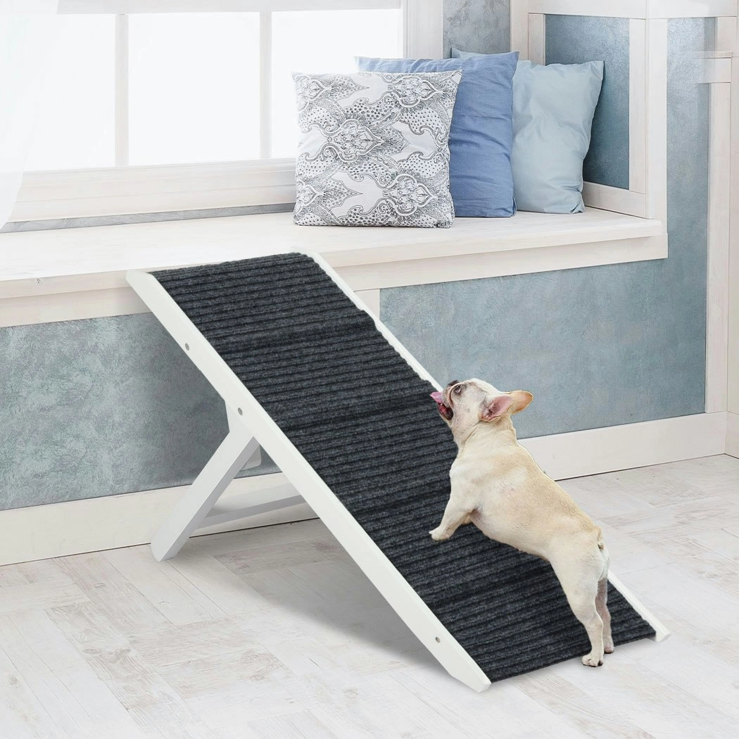 Pawz Dog Ramp Adjustable Height Stair For Bed Sofa Cat Dogs Folding Portable