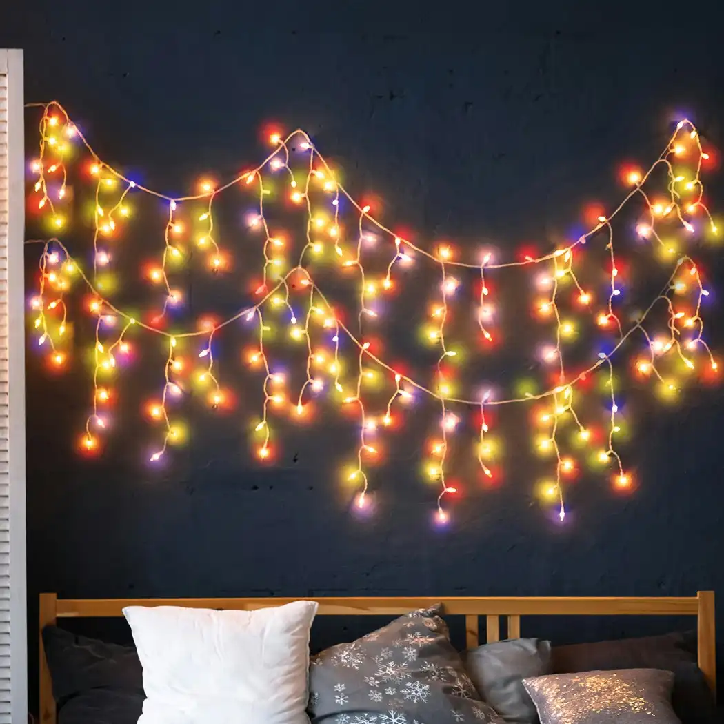 Traderight Group  300 LED Curtain Fairy String Lights Wedding Outdoor Xmas Party Lights Warm White