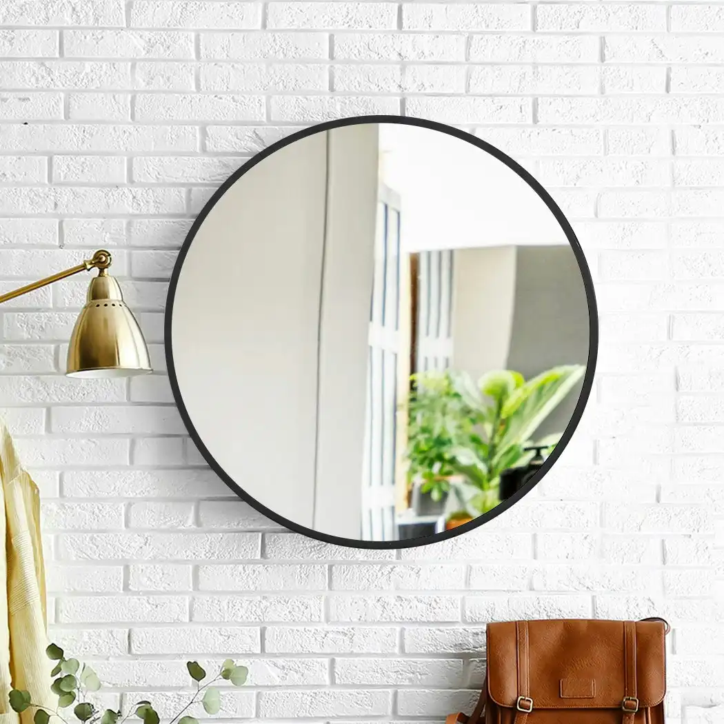 Traderight Group  Wall Mirror Round Shaped Bathroom Makeup Mirrors Smooth Edge 80CM