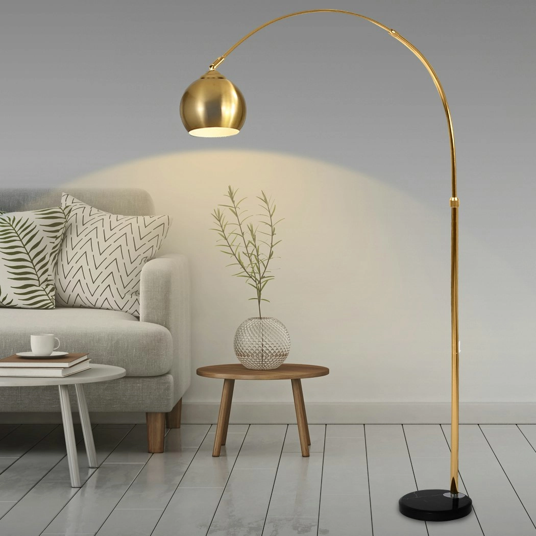 Emitto Modern LED Floor Lamp Stand Reading Light Adjustable Indoor Marble Base