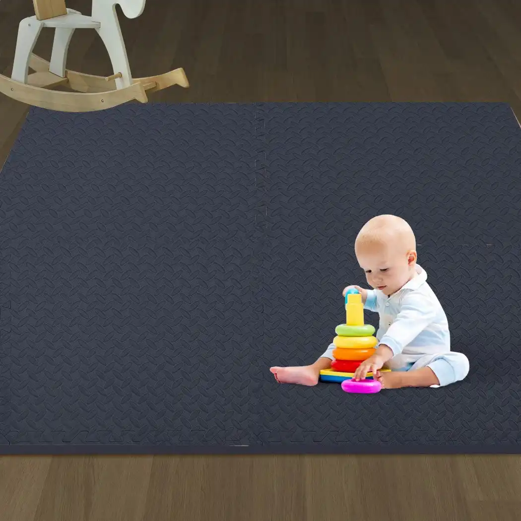 BoPeep EVA Foam Kids Play Mat Floor Kid Crawling Interlocking Home Navy 60x60