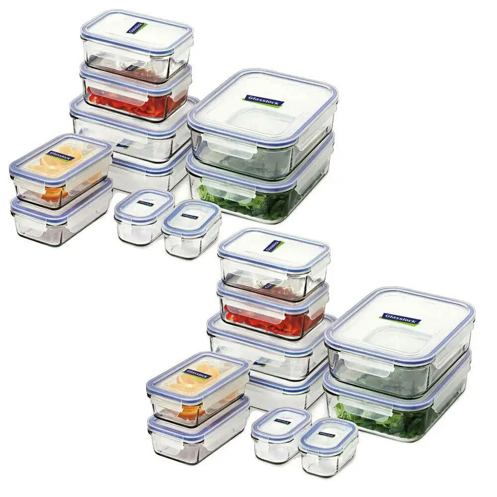 Glasslock 20pc Tempered Glass Microwave Safe Container Set W/ Lid