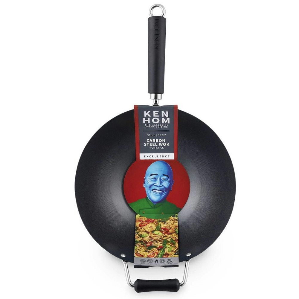 Ken Hom Excellence Non-stick Carbon Steel Wok 31cm