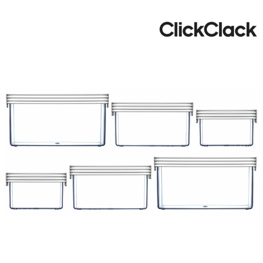 NEW Clickclack 6pc AIR TIGHT BASIC SMALL BOX SET 6 PIECE