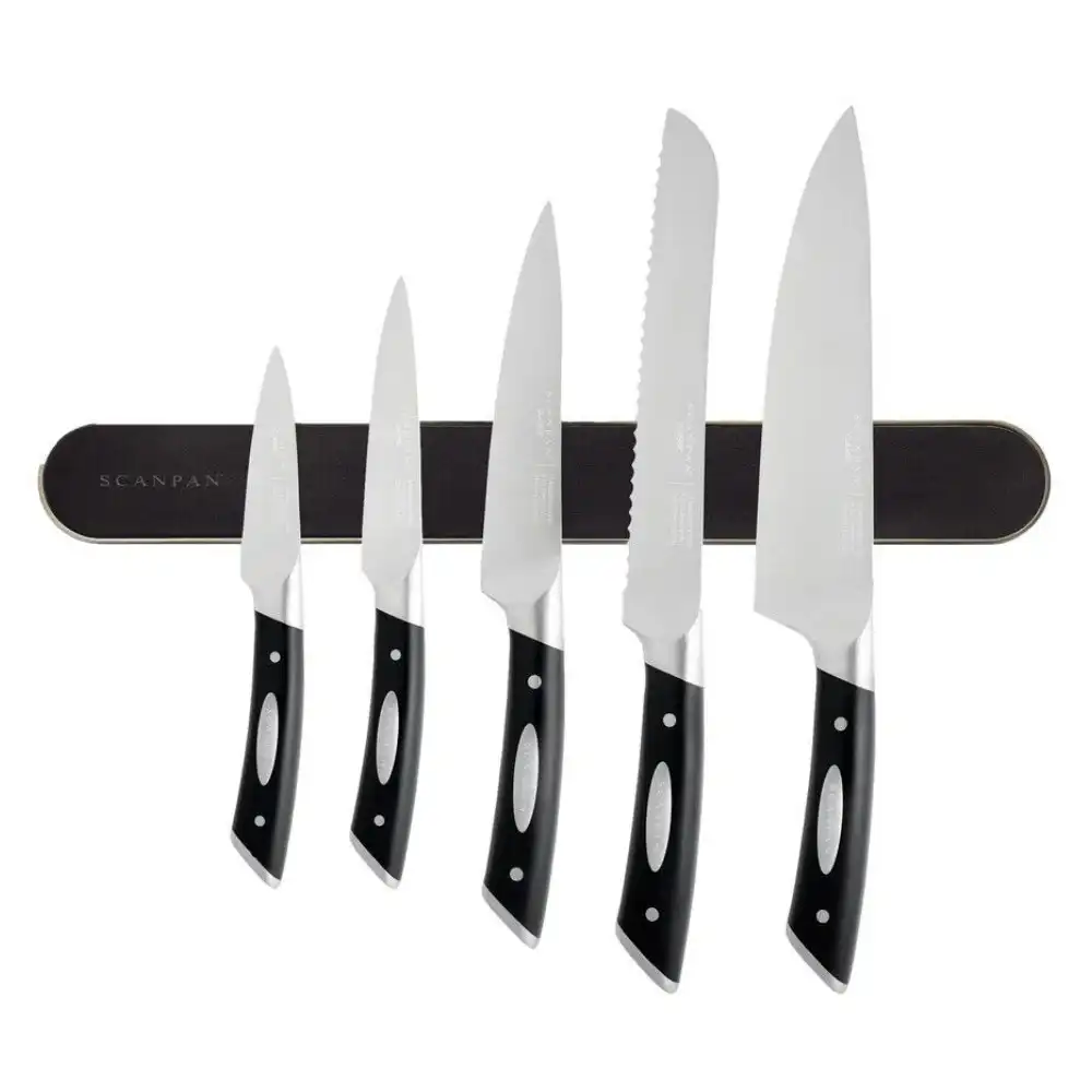 Scanpan Classic 6 Piece Magnetic Knife Set 6pc | Wall Mounted