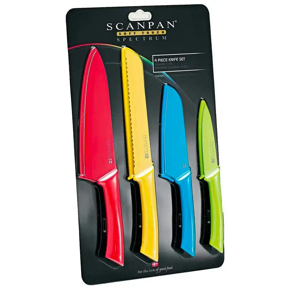 Scanpan Spectrum 4 Piece Kitchen Knife Set 4pc | Coloured