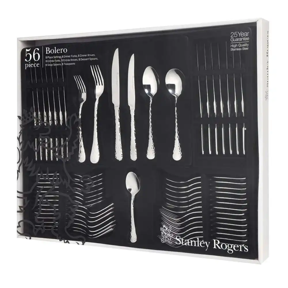 Stanley Rogers 56 Piece Stainless Steel Bolero 56pc Cutlery Set