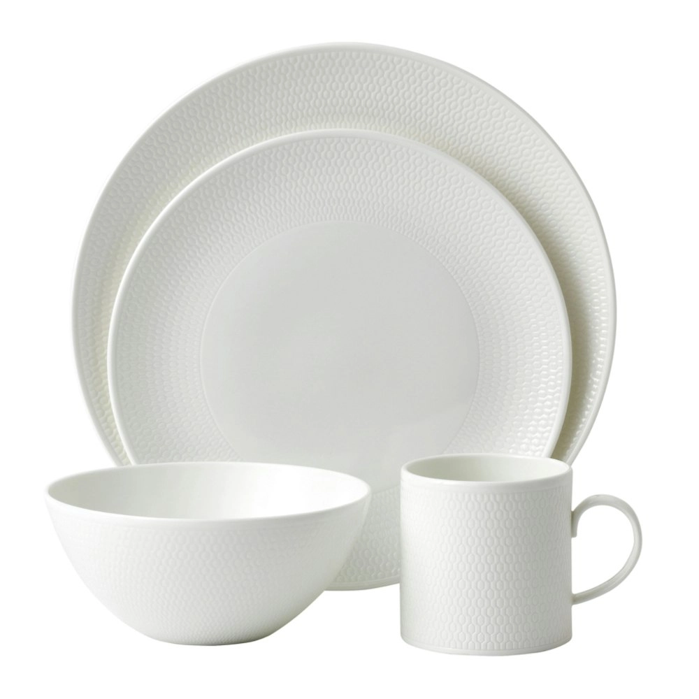 Wedgwood Gio 16pc Dinner Set of 16 | White