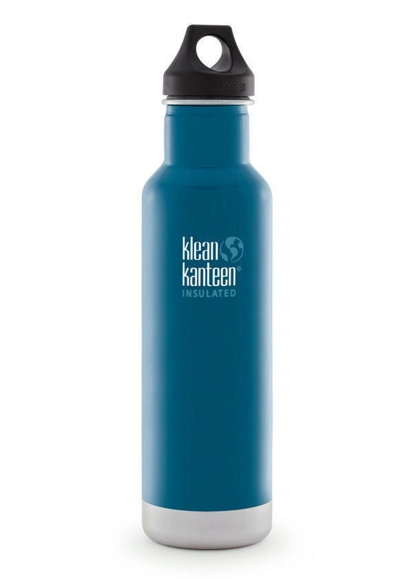 Klean Kanteen 20oz Classic Insulated Loop Cap Bottle - Coastal Waters