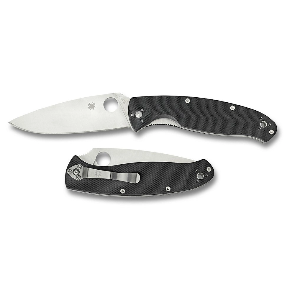 Spyderco Resilience G-10 - Black Plain Blade Folding Knife C142GP