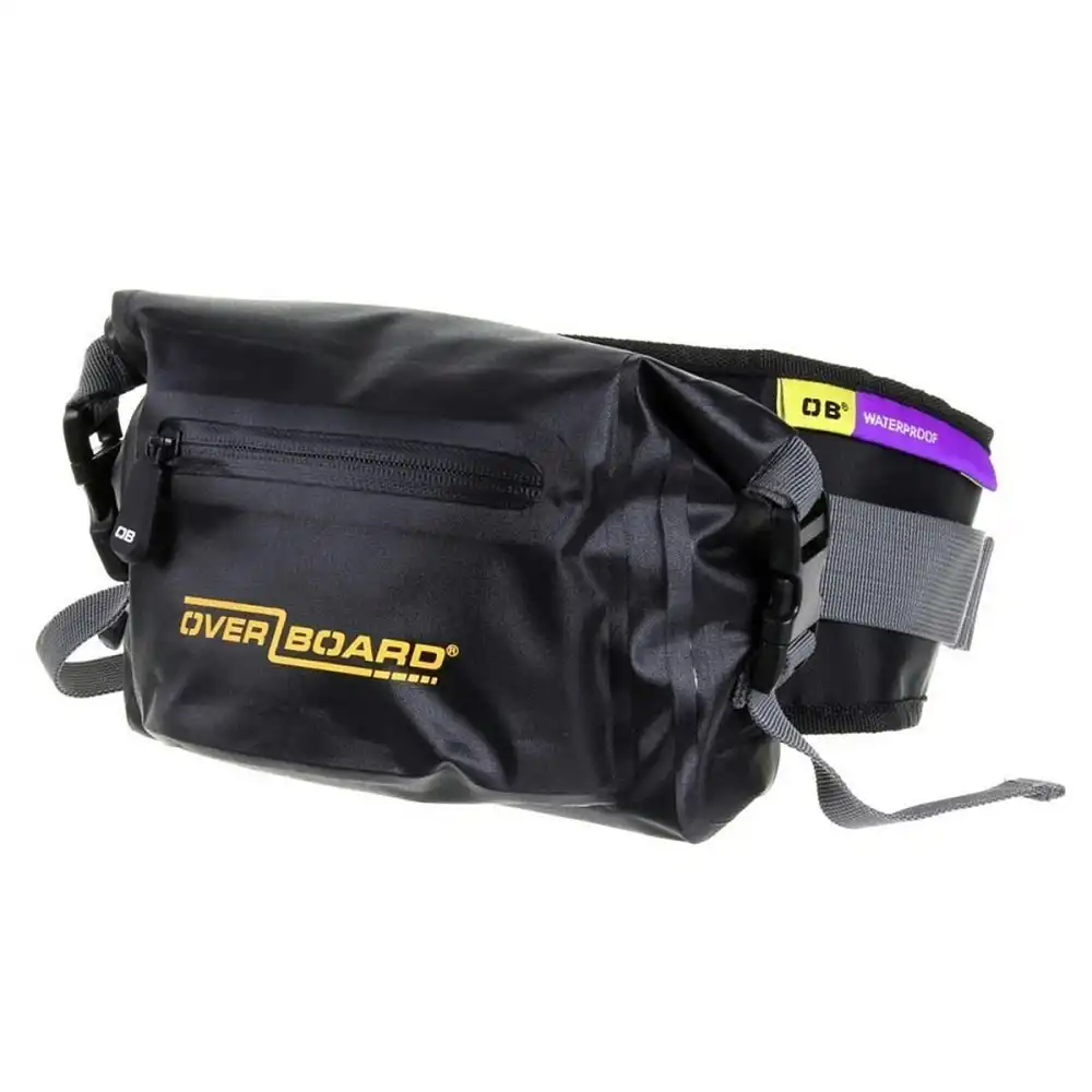 Overboard 2 Litre Pro Light Waterproof Black Waist Pack