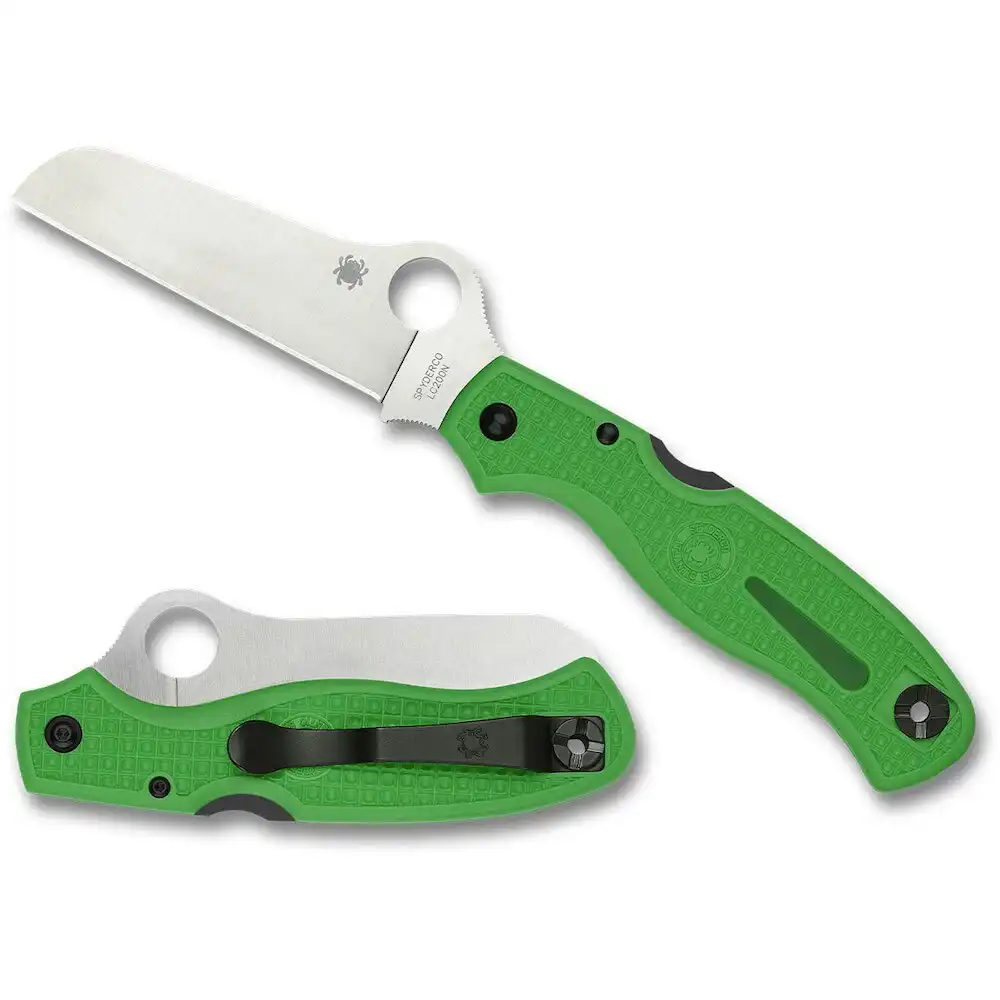 Spyderco Atlantic Salt Lightweight Green Plain Blade | YSC89FPGR