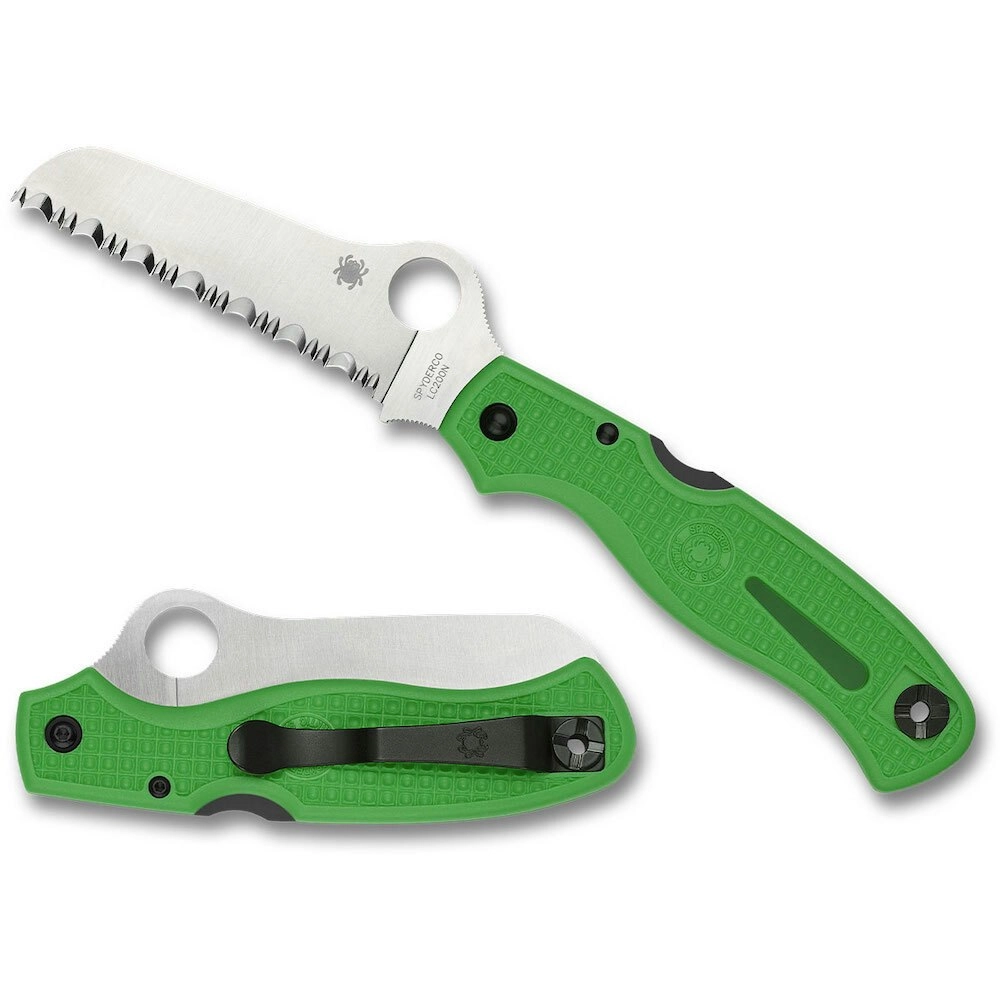 Spyderco Atlantic Salt Lightweight Serrated Blade | Green YSC89FSGR