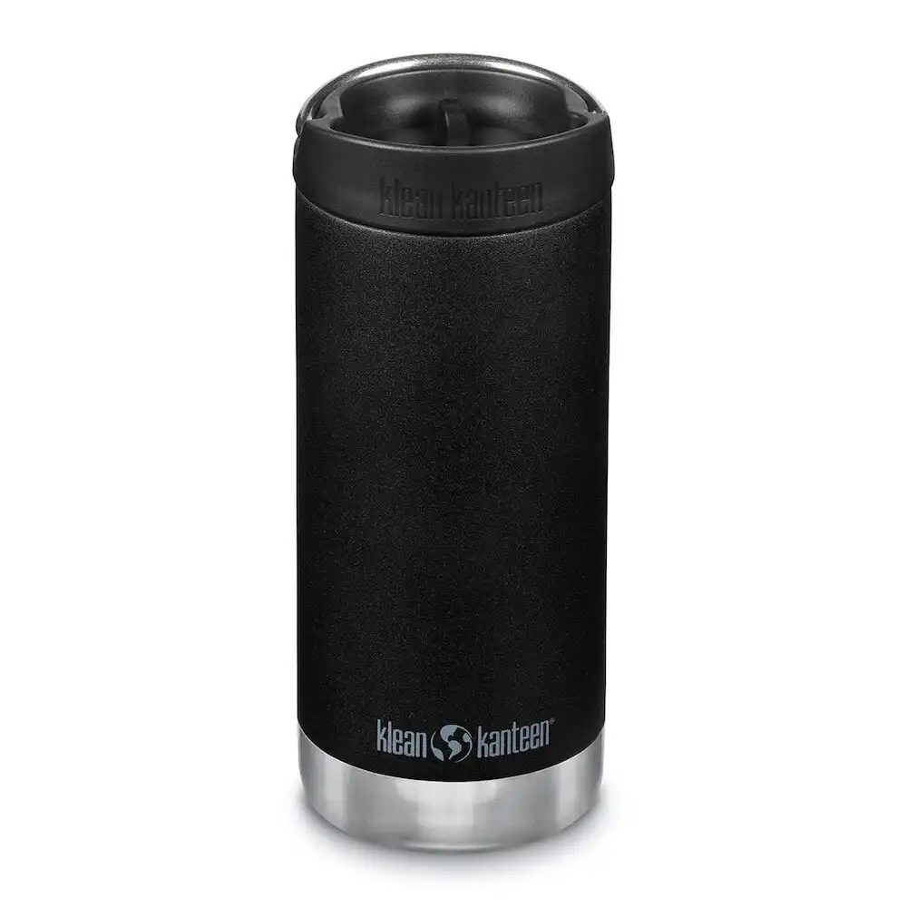 Klean Kanteen TKWide 12oz 355ml Insulated W/ Cafe Cap Bottle | Black