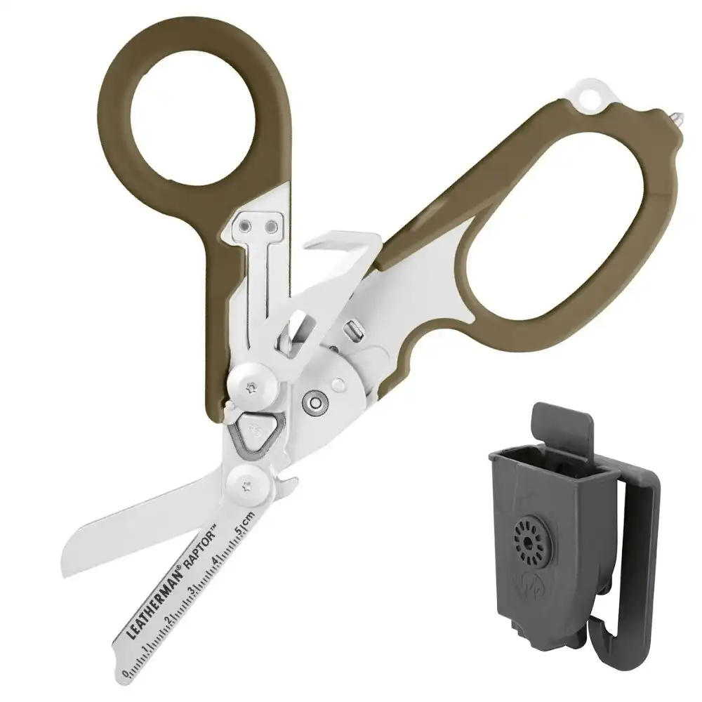 Leatherman Raptor Multi Tool Folding Shears & Holster Medical Emergency | Tan