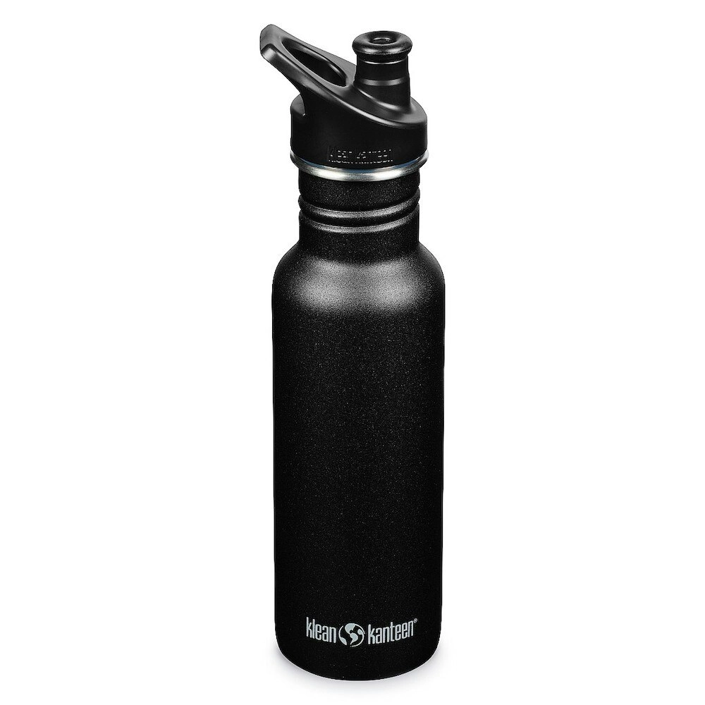 Klean Kanteen Classic Narrow 18oz 532ml Bottle W/ Sport Cap Black