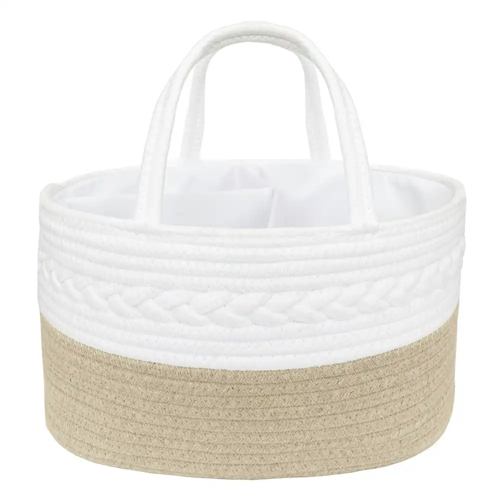 Living Textiles Cotton Rope Nappy Caddy Natural