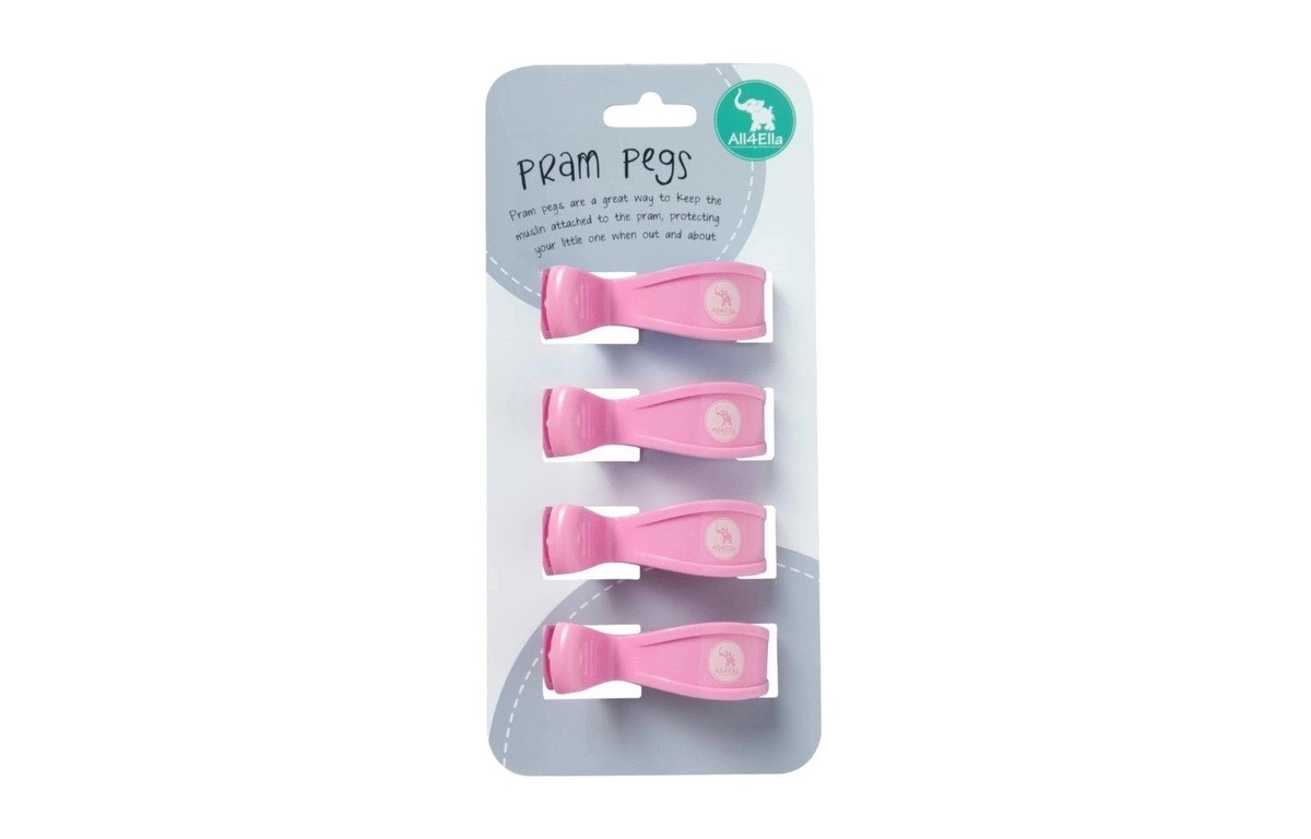 All4Ella 4 Pack Pegs Pink Pastel