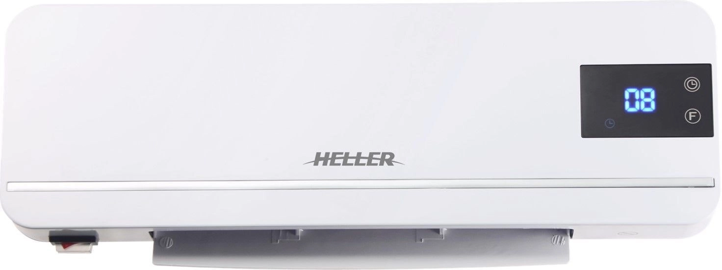 Heller 2000W Ceramic Wall Heater With LED Display, White - HWH2000