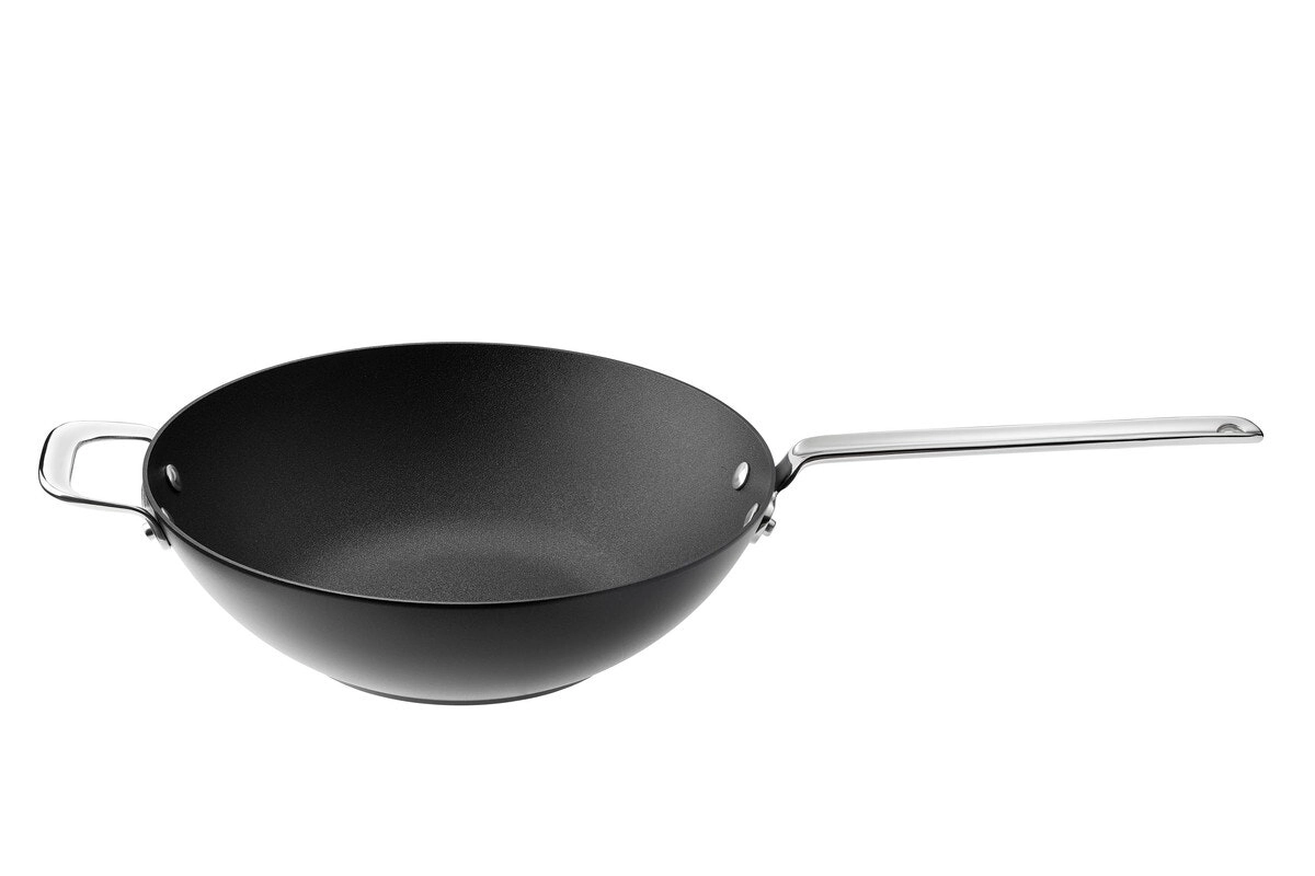 Scanpan TechnIQÃ‚Â 30cm Wok - 17185 - Black/Brushed