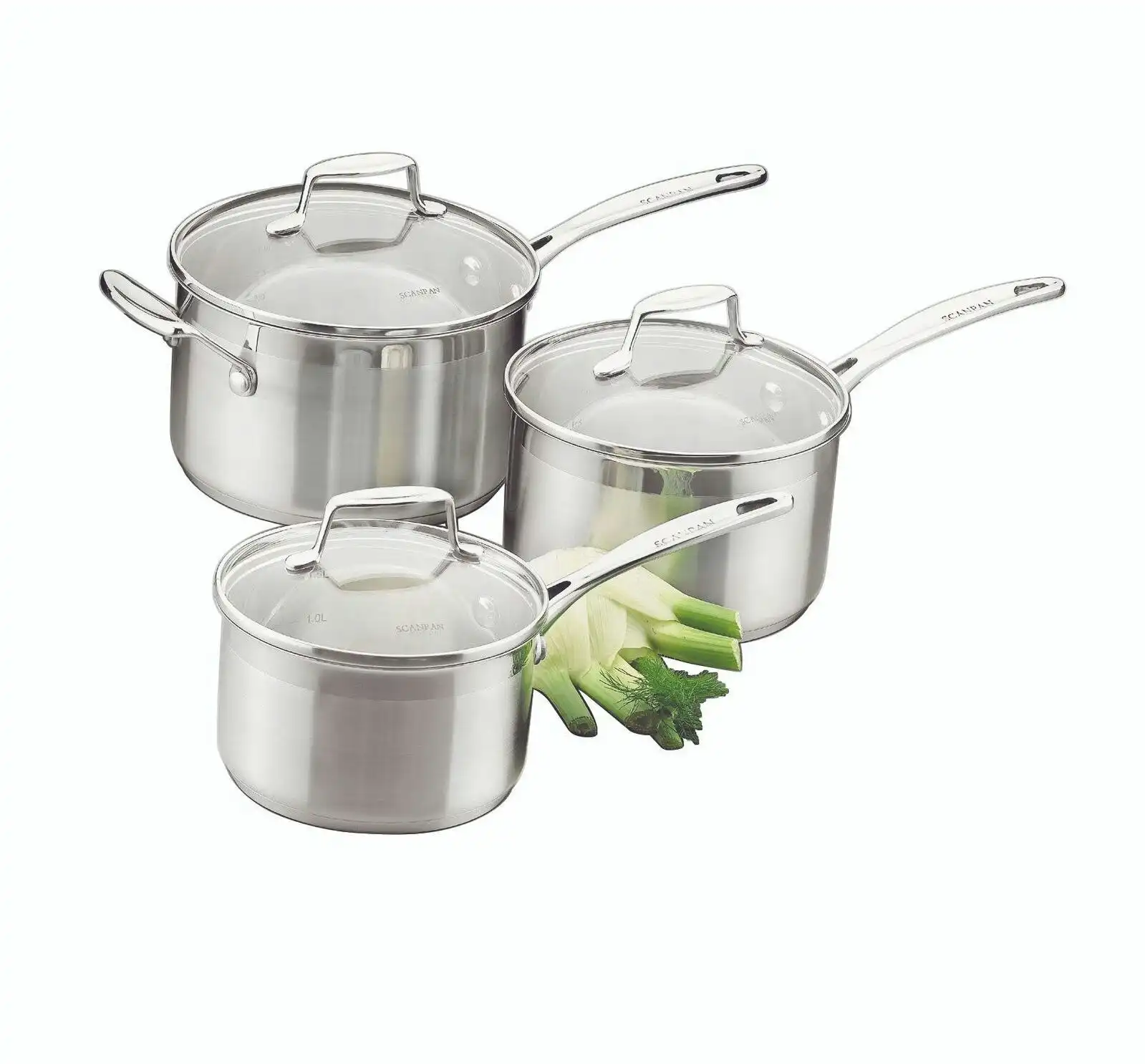 Scanpan 22033 Impact 3 piece Saucepan Set