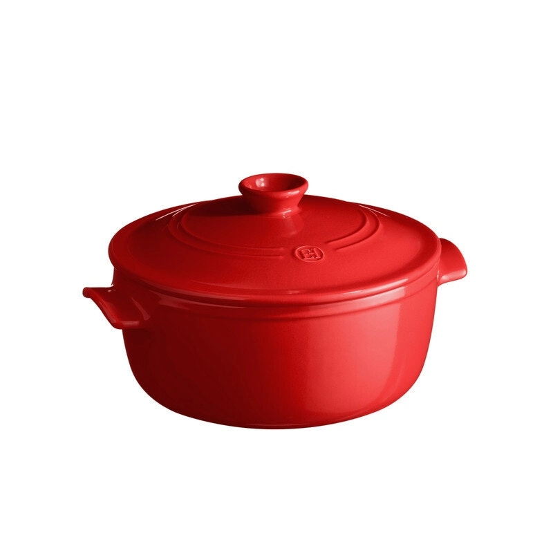 Emile Henry Round 4L Casserole - Burgundy